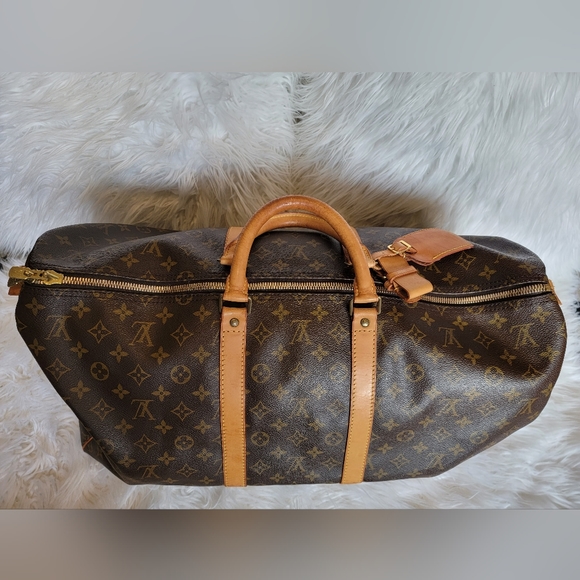 Authentic LOUIS VUITTON Monogram Keepall 55 Travel Bag - Picture 7 of 13